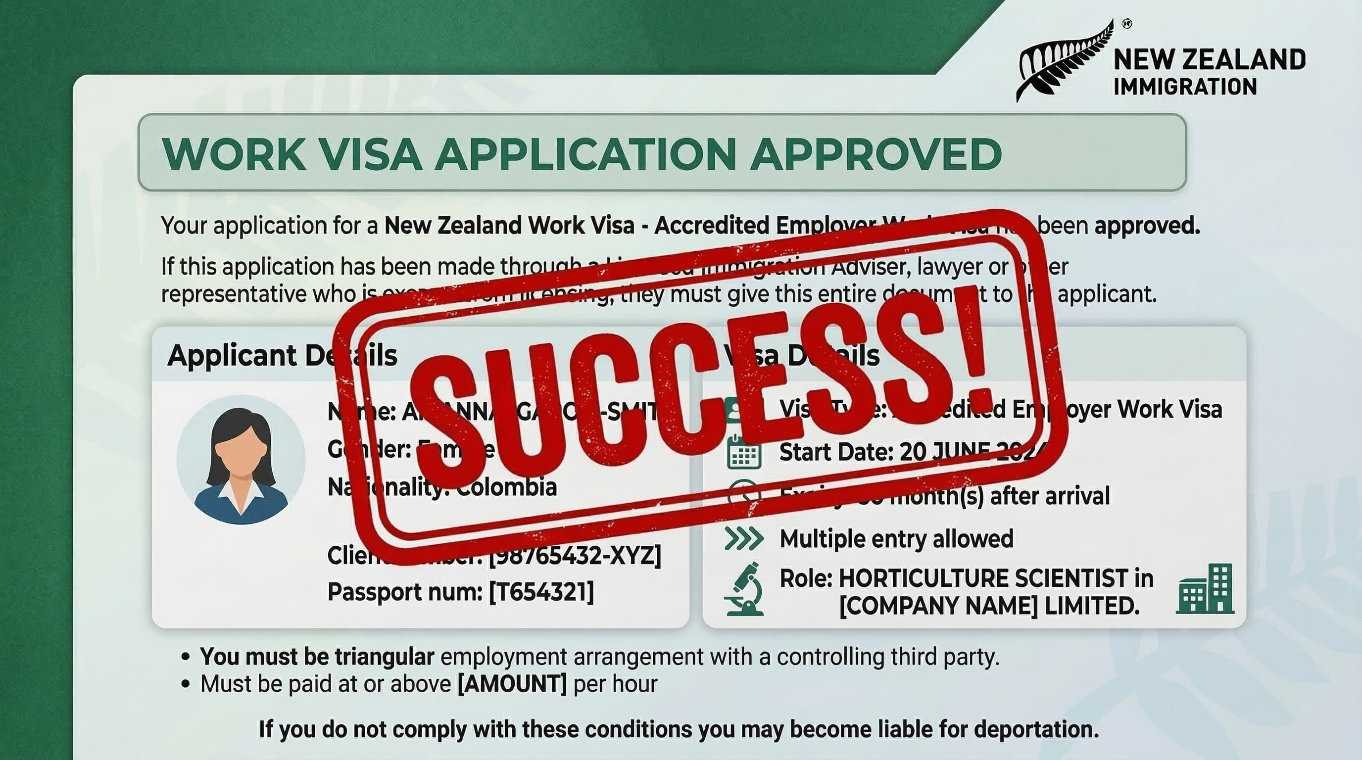 뉴질랜드 워크비자 신청 사무직 경력으로 카페 매니저 5년 승인